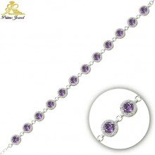 Gümüş Zirkon Taşlı Bilezik / Bileklik